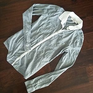 LOFT knit button down shirt